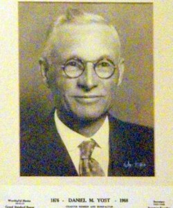 WB Daniel M. Yost.  Master 1913.